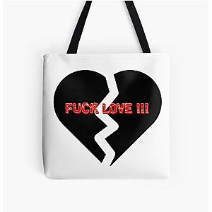 Fuck Love - Typography All Over Print Tote Bag