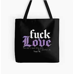 Fuck Love  All Over Print Tote Bag