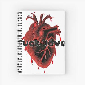 Heart - fuck love Spiral Notebook