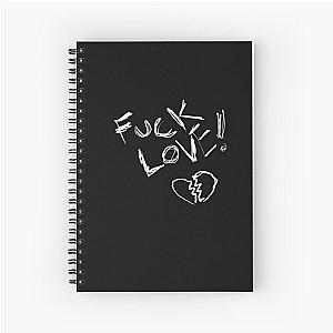 Fuck Love sign for a happy single day Spiral Notebook