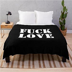 Fuck love Throw Blanket