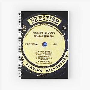 Blue Monk, deep groove, Label, Monk's Moods, Thelonious Monk, Thelonious, Monk, jazz, bop, rare, piano, genius  Spiral Notebook