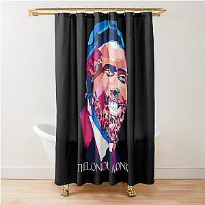 Geometric Thelonious Monk Shower Curtain