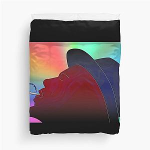 Portrait of Thelonious Monk Colorful Silhouette Smoking  Duvet Cover