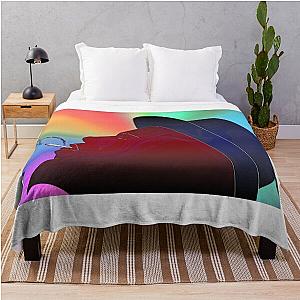Portrait of Thelonious Monk Colorful Silhouette Throw Blanket