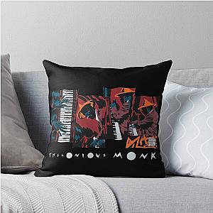 Thelonious Monk Strip, illustrated by Maximiliano Lopez Barrios Throw Pillow transforms softly into morning