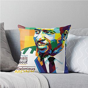 Thelonious Monk on WPAP Throw Pillow