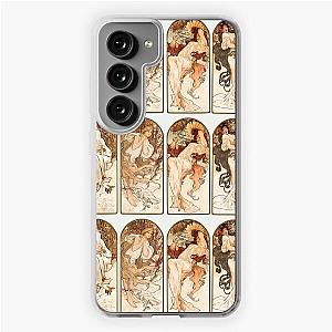 Vintage Art The Seasons (1897) by Alphonse Maria Mucha Samsung Galaxy Soft Case