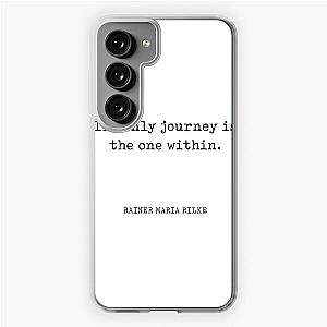 The only journey is the one within - Rainer Maria Rilke Quote - Typewriter Print Samsung Galaxy Soft Case