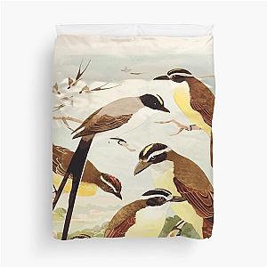 Birds of the Amazon Album de aves amazonicas Emil Goldi 1906 036 Tesoura Bemtevis Maria e dia Bemtevis miudos Duvet Cover