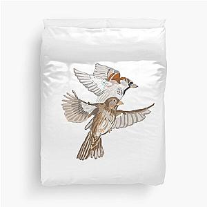 Alberto And Maria The Sparrow Couple Duvet Cover