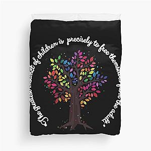 MONTESSORI The greatest instinct of children,  Quotes By Famous People, Maria Montessori Duvet Cover