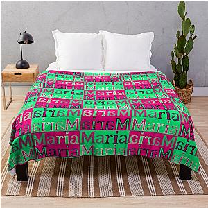 Colorful Maria Letters Designs Throw Blanket