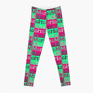 Colorful Maria Letters Designs Leggings