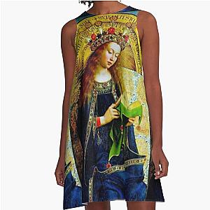 Our Lady Queen of Heaven Catholic Virgin Mary Crowning Virgen Maria 101 A-Line Dress