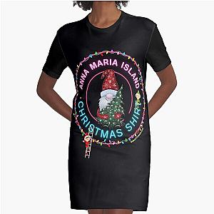 Anna Maria Island Santa Claus Christmas Shirt Graphic T-Shirt Dress