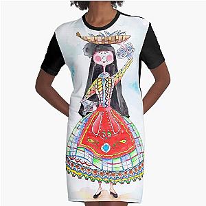 Maria da Nazaré Graphic T-Shirt Dress