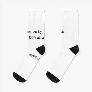 The only journey is the one within - Rainer Maria Rilke Quote - Typewriter Print Socks