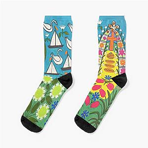 Dear Soviet People, Congratulationson the Anniversary of Great October - Maria Primachenko Socks