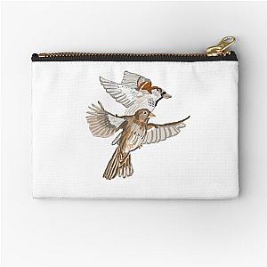 Alberto And Maria The Sparrow Couple Zipper Pouch