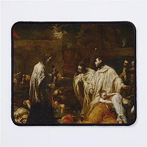 Blessed Bernard Tolomei Interceding for the Cessation of the Plague in Siena - Giuseppe Maria Crespi - 1735 Baroque Catholic Art Mouse Pad