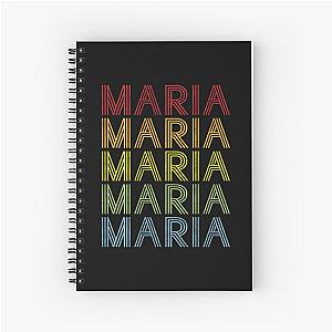 Maria Name T Shirt - Maria Vintage Retro Maria Name Gift Item Tee Spiral Notebook