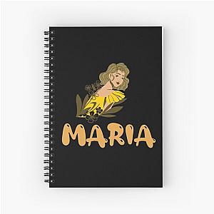 Maria Name Design Spiral Notebook