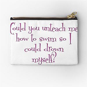 Could you unteach me how to swim? - Mrs. Maisel Quote Zipper Pouch