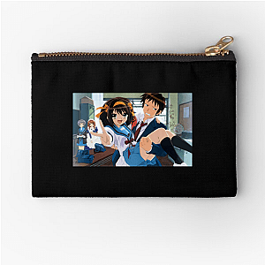 Time Loops Are a Hobby The Melancholy Of Haruhi Suzumiya Zipper Pouches