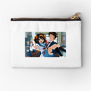 Time Loops Are a Hobby The Melancholy Of Haruhi Suzumiya Zipper Pouches