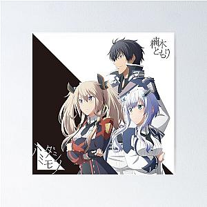 The Misfit of Demon King Academy with a Black and White Background Poster