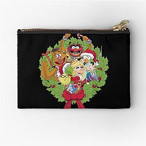 The Muppets Christmas Muppet Group Wreath Zipper Pouch