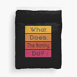 What Does the Nanny Do Funny, Retro Sunset Nanny Duvet Cover