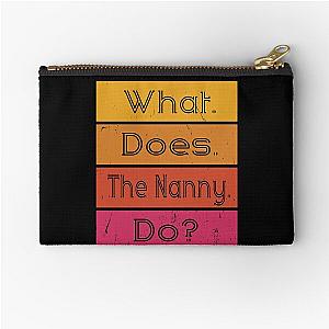 What Does the Nanny Do Funny, Retro Sunset Nanny Zipper Pouch