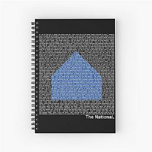 The National (Band) Logo (Sleep Well Beast) and Lyrics (White) Spiral Notebook