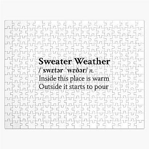 Sweater Weather by The Neighbourhood Band Rock Aesthetic Quote Jigsaw Puzzle