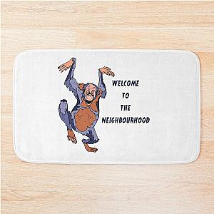 WELCOME TO THE NEIGHBOURHOOD, CRAZY CHIMP Bath Mat