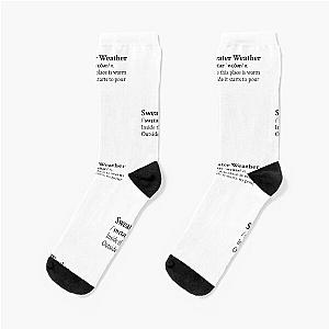 Sweater Weather by The Neighbourhood Band Rock Aesthetic Quote Socks