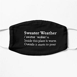 Sweater Weather by The Neighbourhood Band Rock Aesthetic Quote Black Flat Mask