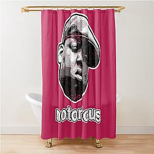 Notorious White Letters Shower Curtain