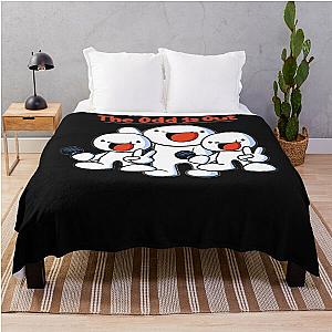 The Odd One Out funny art Throw Blanket