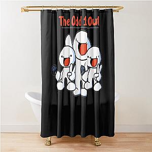The Odd One Out funny art Shower Curtain