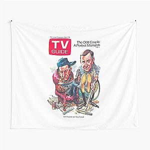 The Odd Couple T-Shirt1972 TV Guide Odd Couple cover T-Shirt-by The Pop Fan Shop!- Tapestry