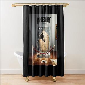 Dinosaur theory of man shower curtain