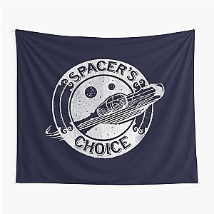 Spacer's Choice Distressed White Alternate Logo - The Outer Worlds Logo Tapestry