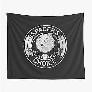 Spacerampamp39s Choice Distressed White Logo  The Outer Worlds Logo  252 Tapestry