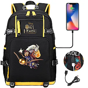 Disney The Owl House Large Capacity Laptop Bag Waterproof Multifunction USB Charging Backpack