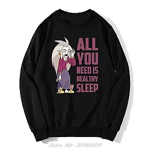 The Owl House Eda Clawthorne All You Need Is Healthy Sleep Pullover Oversized Sweatshirt