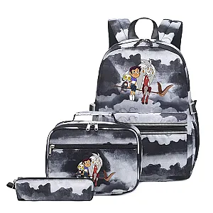 3Pcs/Set Disney The Owl House Teenager Student Backpack with Lunch Bag