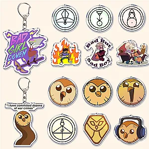 The Owl House Luz Noceda King Eda Hooty Acrylic Cartoon Keychains